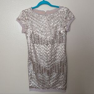 Vince Camuto Gold Sequin Mini Dress